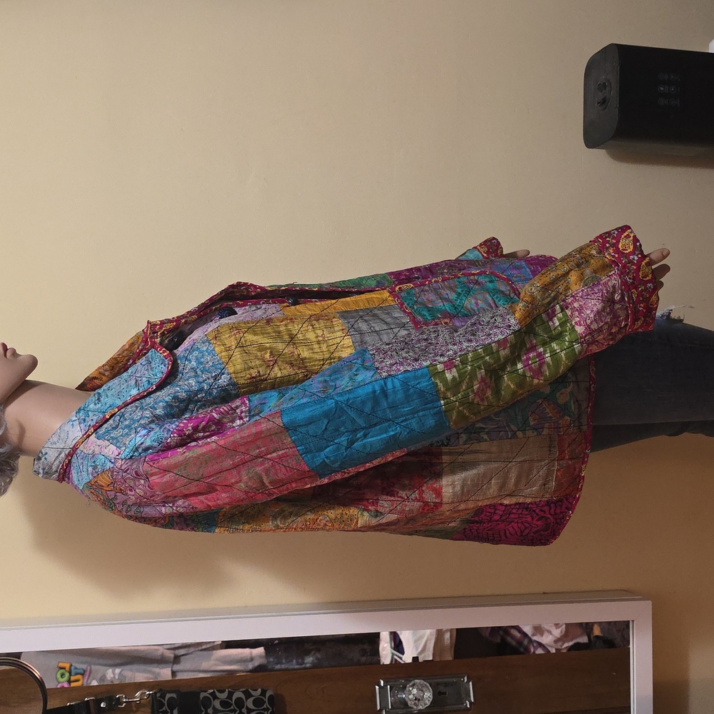 Colorful Patchwork Women's Jacket - Picture 4 of 12